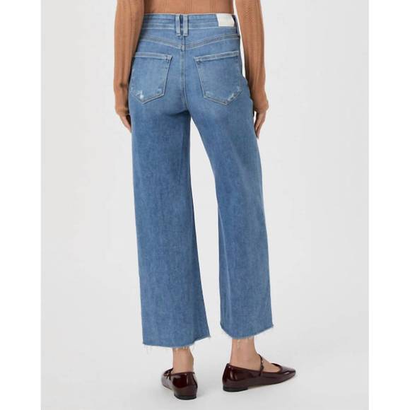 NEW PAIGE women's anessa with set in pockets pants in sunnie distressed - Picture 2 of 4